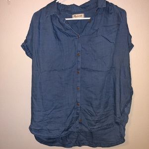 Chambray short sleeve button up